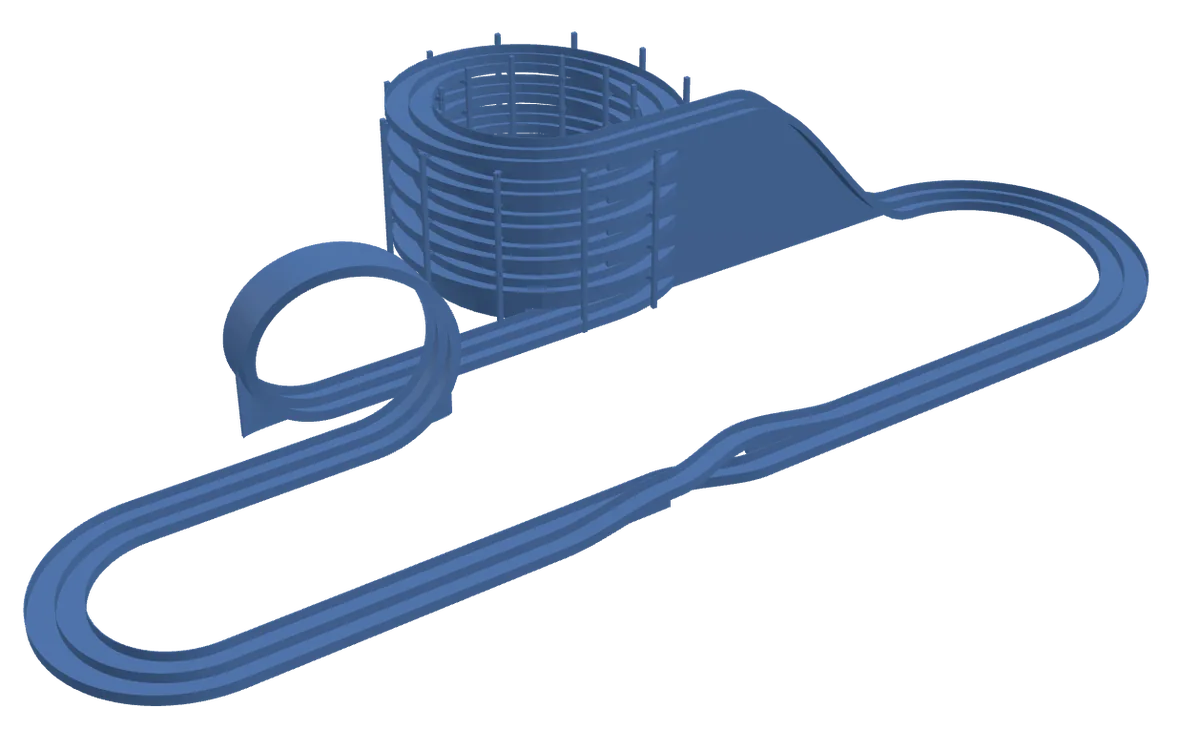 Dual-lane mini 4WD track
